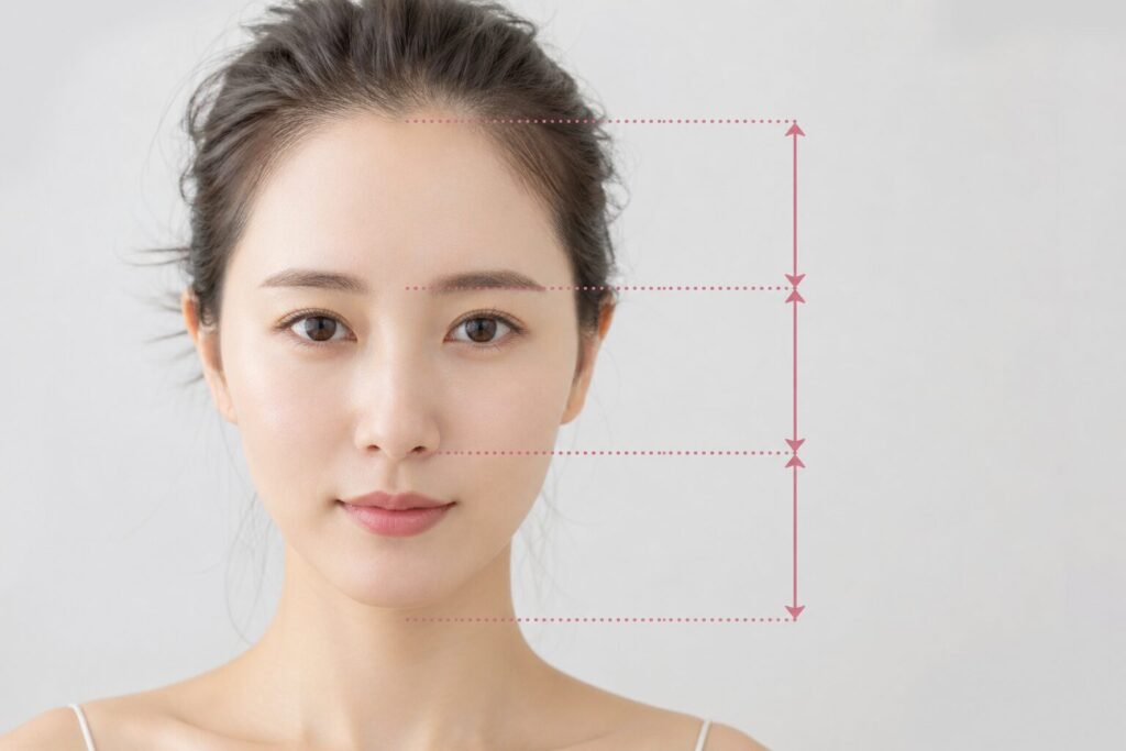 ヘアライン　植毛　デザイン　黄金比